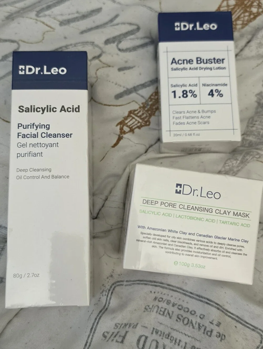 Dr. Leo trio Acne buster, pore cleansing Clay, purifying facial cleanser